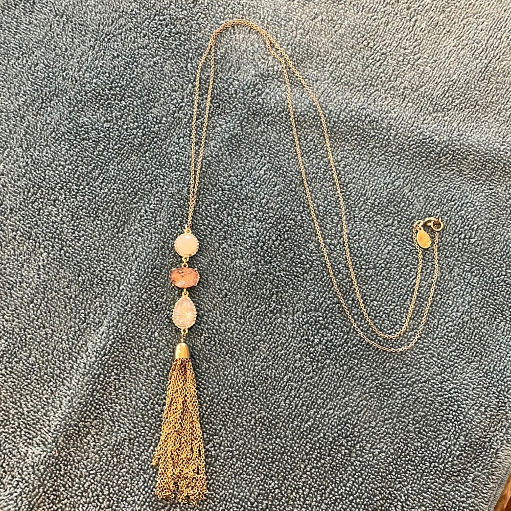 Loft Triple Stone Pendant Necklace